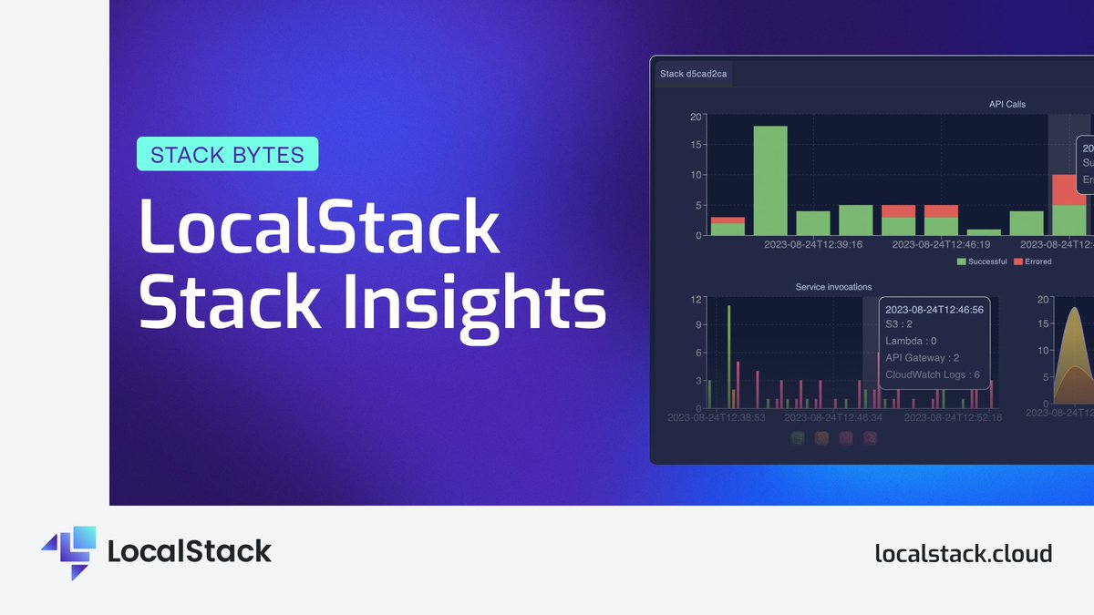 localstack's tweet image. It's mid-week, which means fresh Stack Bytes drop! 🚀 Let's dive into LocalStack Insights:
📊 Service monitoring made easy;
📰 Detailed service insights;
📺 Uncover the dashboard magic;
hashnode.localstack.cloud/localstack-sta…
Enjoy the LocalStack journey! 
#StackByte #LocalStackInsights