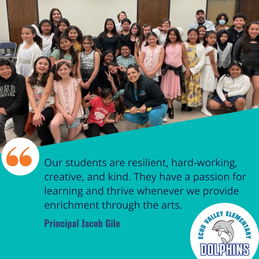 New partner school alert! Welcome Echo Valley Elementary in Salinas, CA! 

At Echo Valley, families are eager to become more involved, and the teachers and principal believe the arts will offer a great access point for families into the school community. #ArtsIntegration @NMCUSD