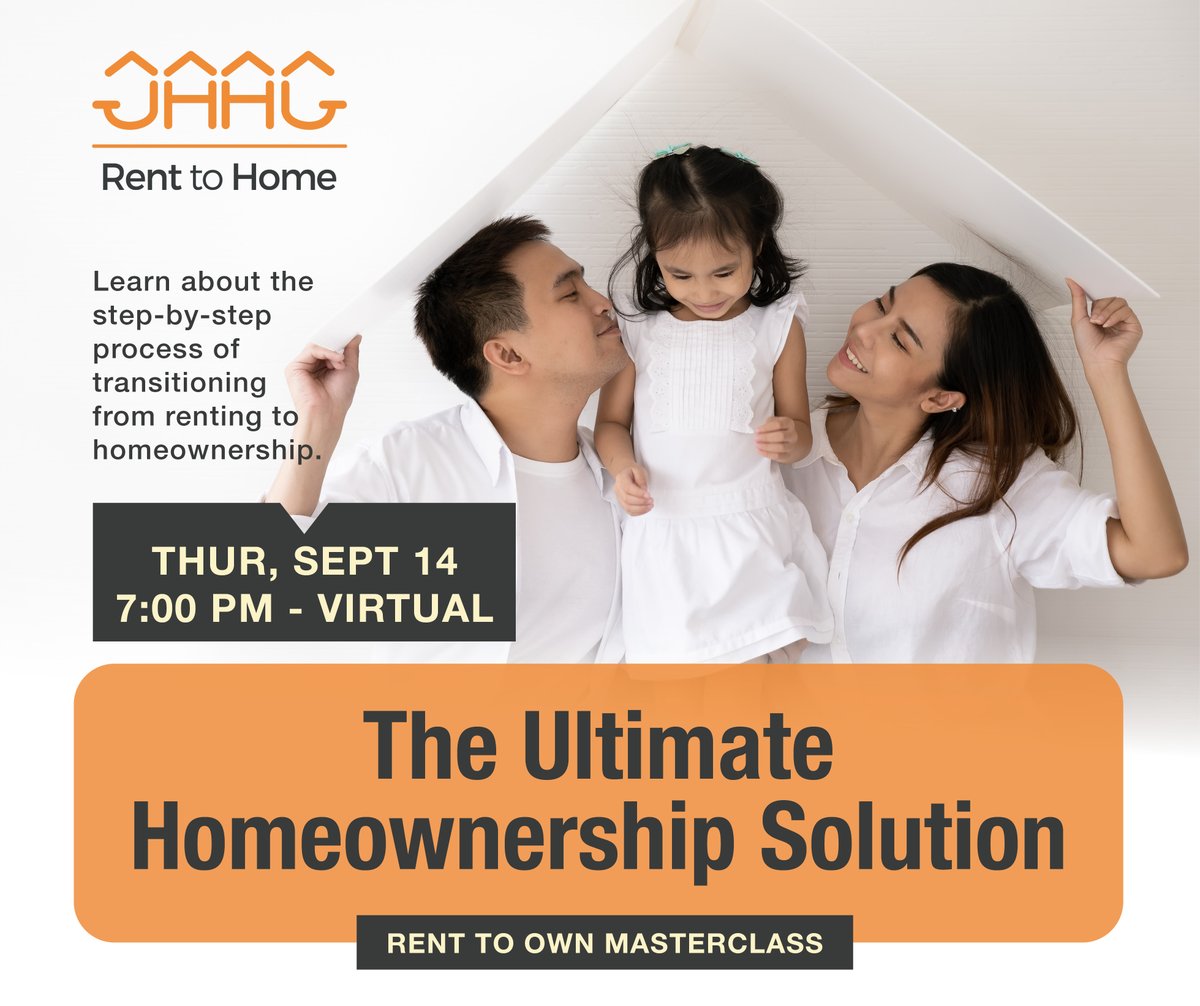 JAAGproperties's tweet photo. Tired of hitting roadblocks to securing a mortgage?  

Introducing the Ultimate #Homeownership Solution Masterclass – a game-changing event designed to pave the way for your dream of owning a #home. 

Register today 👉 https://t.co/MYVrdN3cJg

#JAAGproperties #RentToOwn https://t.co/sBl6VSVIYI
