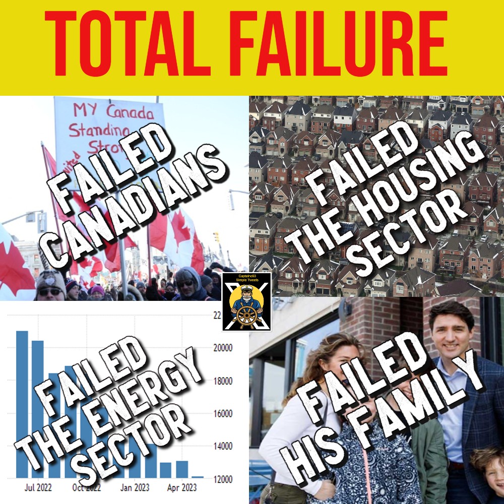 Trudeau, the PM who keeps on failing.