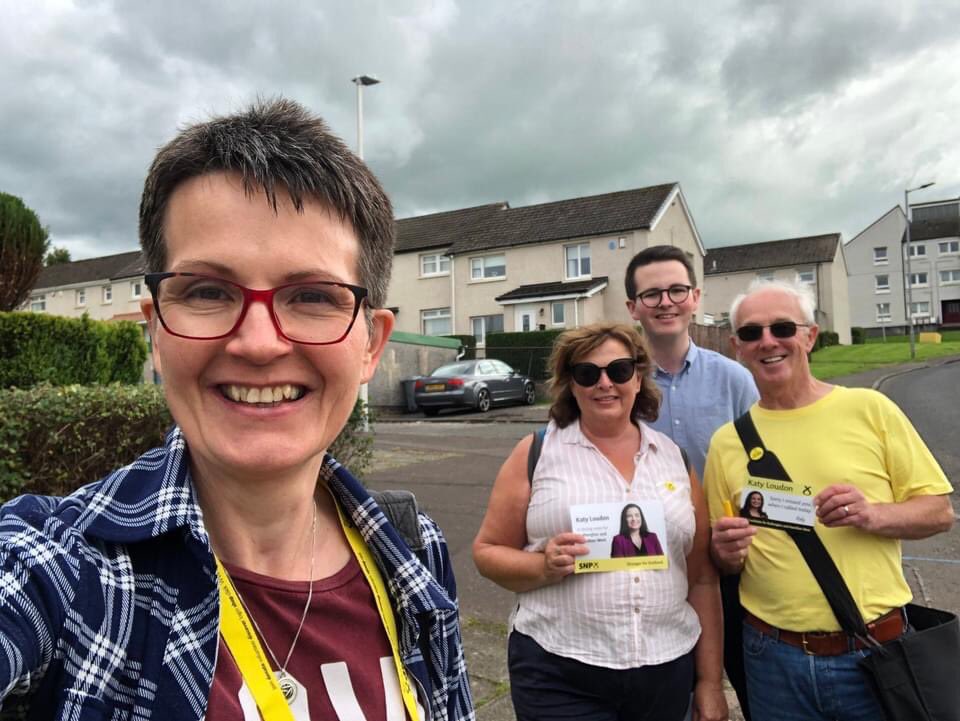 What a week 👍 Campaigning throughout Rutherglen and Hamilton West for @KatyLoudonSNP SNP . Great teams out every day and night. Thanks to everyone who's lending a hand. #ActiveSNP