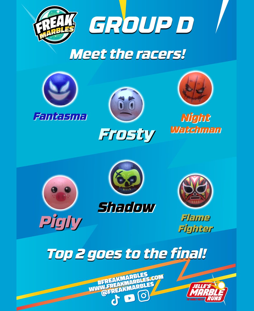 Let's meet the  #freakmarbles racers of Group D!
