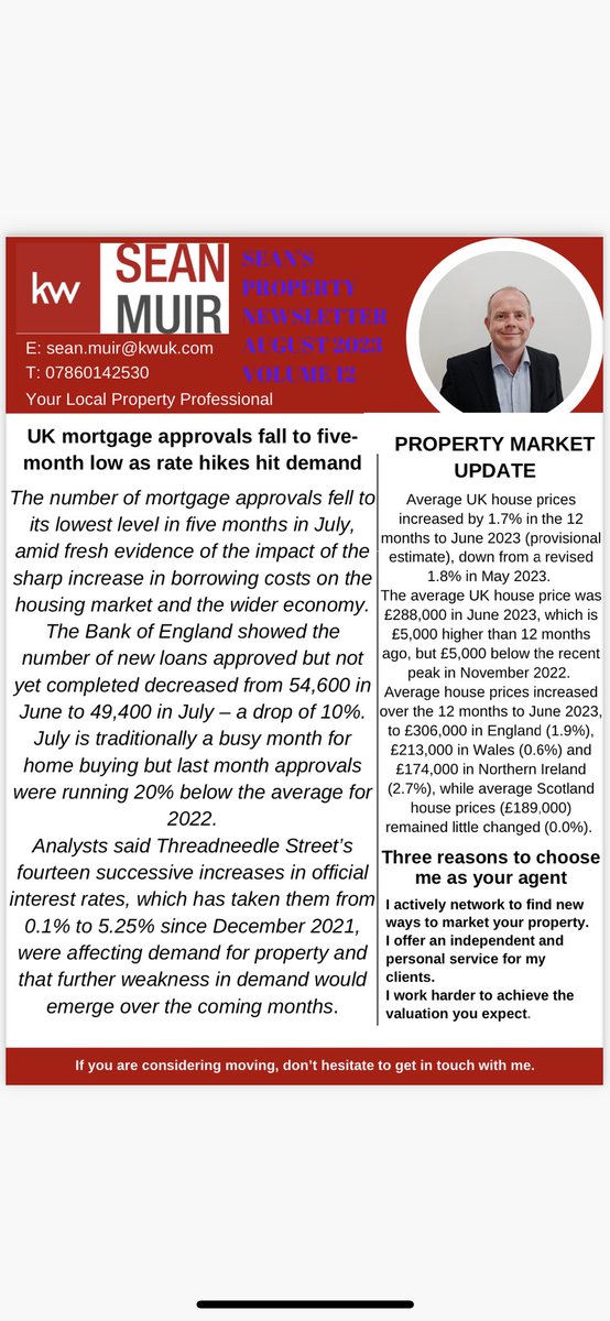 smuirproperties's tweet photo. I’ve just emailed my latest property newsletter. If you’d like to receive future newsletters and more property news then let me know! 🏘️👍 https://t.co/AQYK7WOXJ5