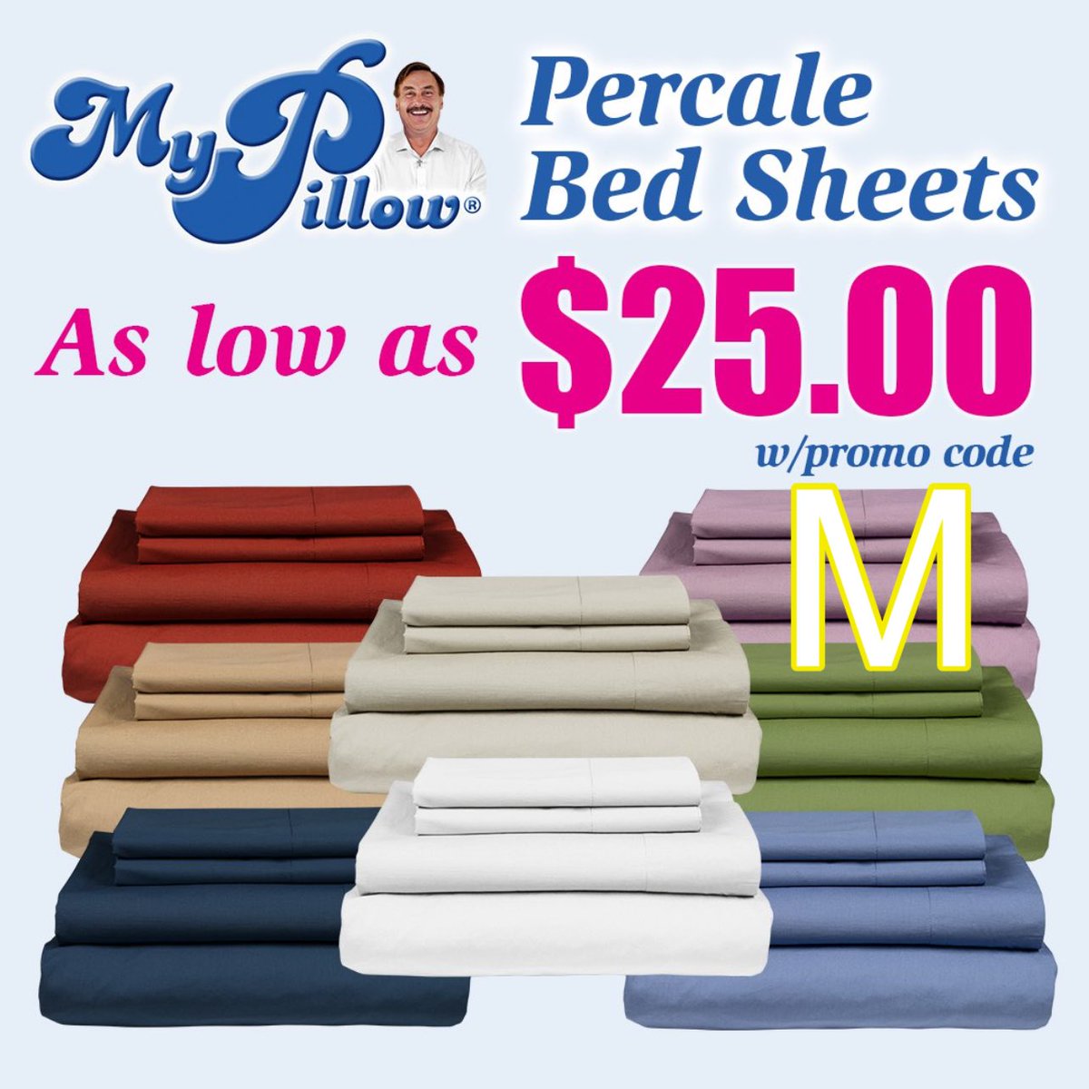 bfraser747's tweet photo. #MyPillow Percale Sheets as low as $25 when using promo code 👉M👈. Breathable, cool, crisp feel and built to last! Buy them now! https://t.co/bEXsHuilV5 (enter promo code 👉M👈 at the top of the page). #PercaleSheets #MyPillowSheets #BackToScool #MyPillowSale
#MyPillowPromoCodeM https://t.co/9itNKZk0N6