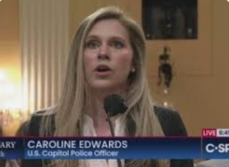 VABVOX's tweet photo. In case you forgot, Proud Boy #JoeBiggs attacked Capitol police officer Caroline Edwards, knocking her unconscious and giving her a traumatic brain injury. She testified to the attack at the January 6th Committee. https://t.co/9SMidnneHR