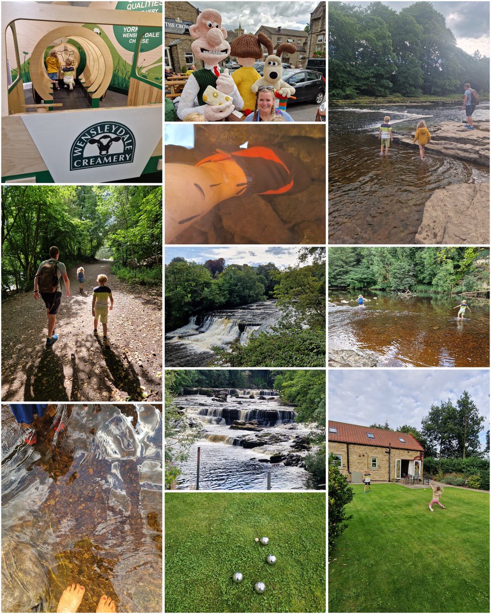 Day 31 #WeActiveChallenge for #AHPsActive starting out with a walk in Wensleydale and a stop at the creamery. On to a walk around Aysgarth Falls trails and a cool off in the river while being nibbled at by fish. Back for active games in the garden 
#SchoolHolidays