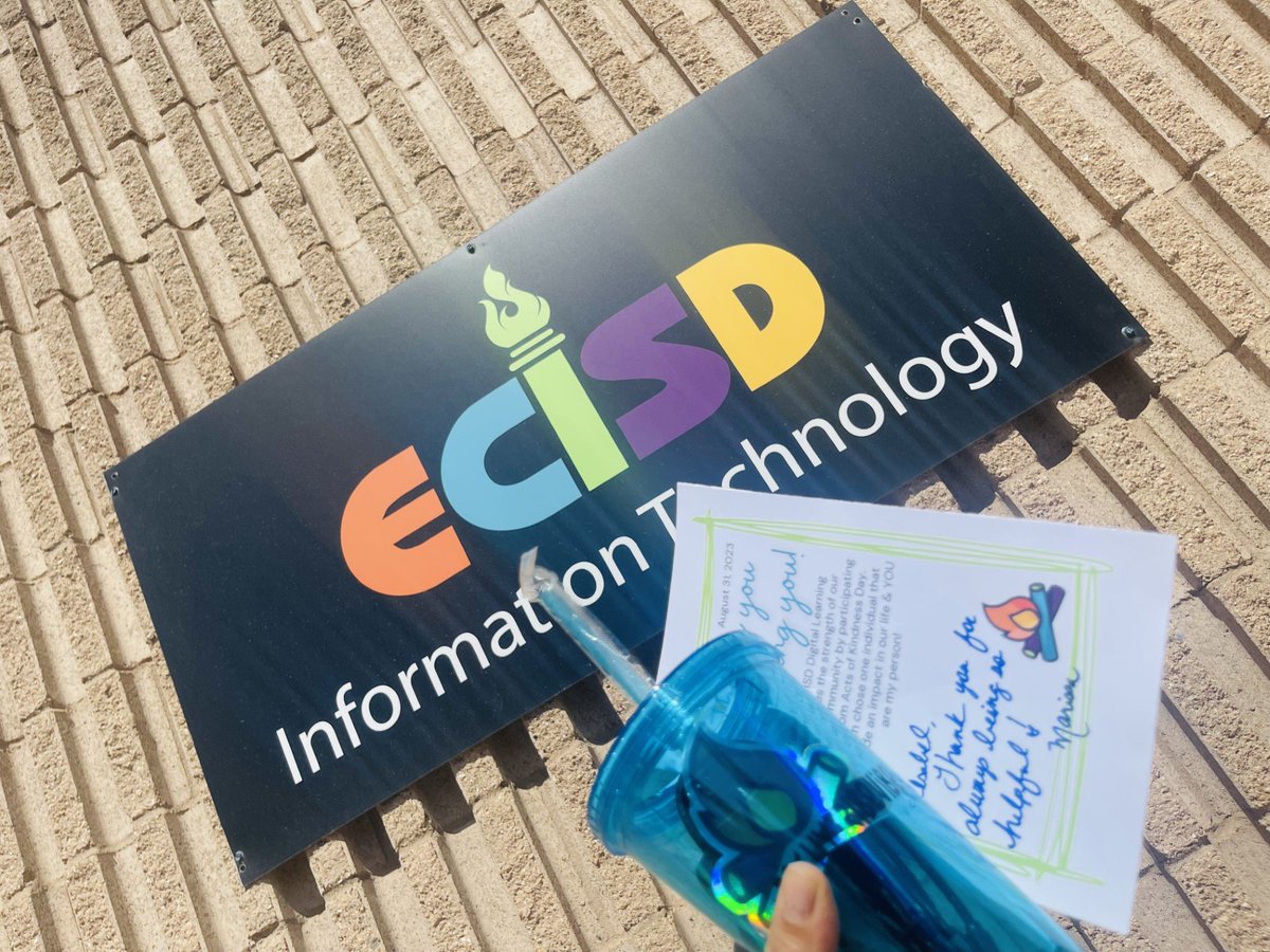 MarissaLopez713's tweet photo. I would love to thank all of the wonderful people at โจECISD Information Technology โจEspecially Isabel๐ปShe always goes above and beyond to help me and is very #Techy #Youaremyperson #TechECISD #TeamECISD #Impact https://t.co/gQCkljEnr9