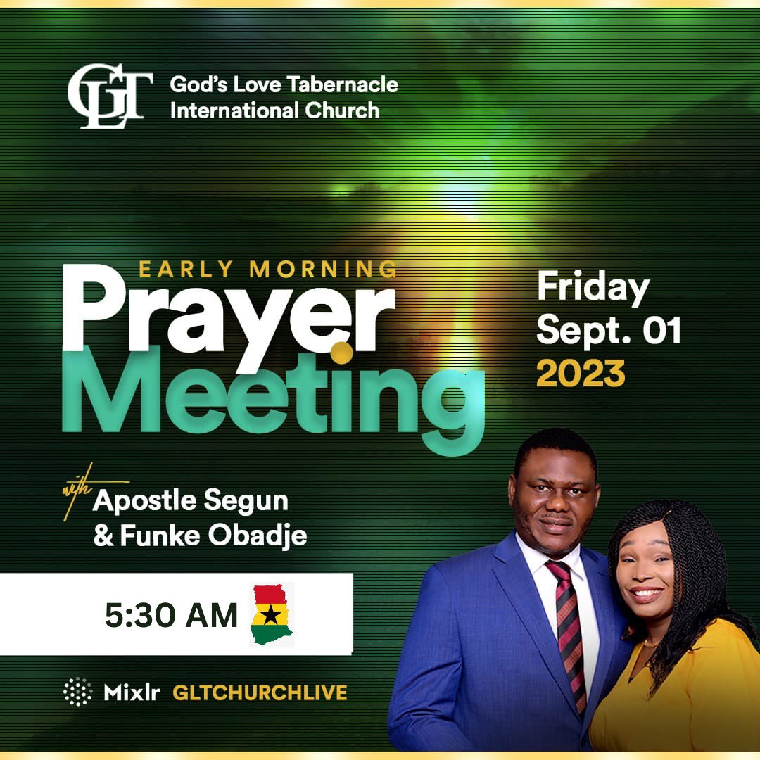 gltaccra's tweet photo. Join @pstsegunobadje live tomorrow morning as we receive the word for the month of September. It’s a new day for You! Join in on Mixlr . https://t.co/KHgbLjjiR2 https://t.co/4XUnEjlxsp