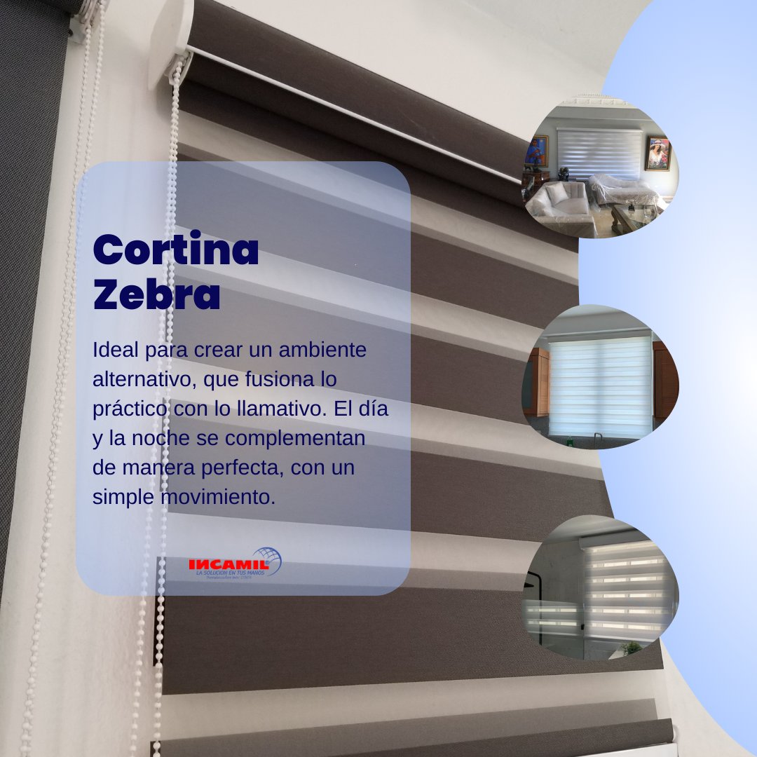 IncamilSRL's tweet photo. Las cortinas Zebra están compuestas por dos capas de tela, una opaca y otra translúcida, que se alternan para crear un efecto de franjas horizontales.

WhatsApp📱(809) 949-5447

#CortinasEnrollables #CortinasZebra #Diseño #Decoracion #Ambiente #Arquitectura #EmbelleceTusEspacios https://t.co/mRDPSkic4U