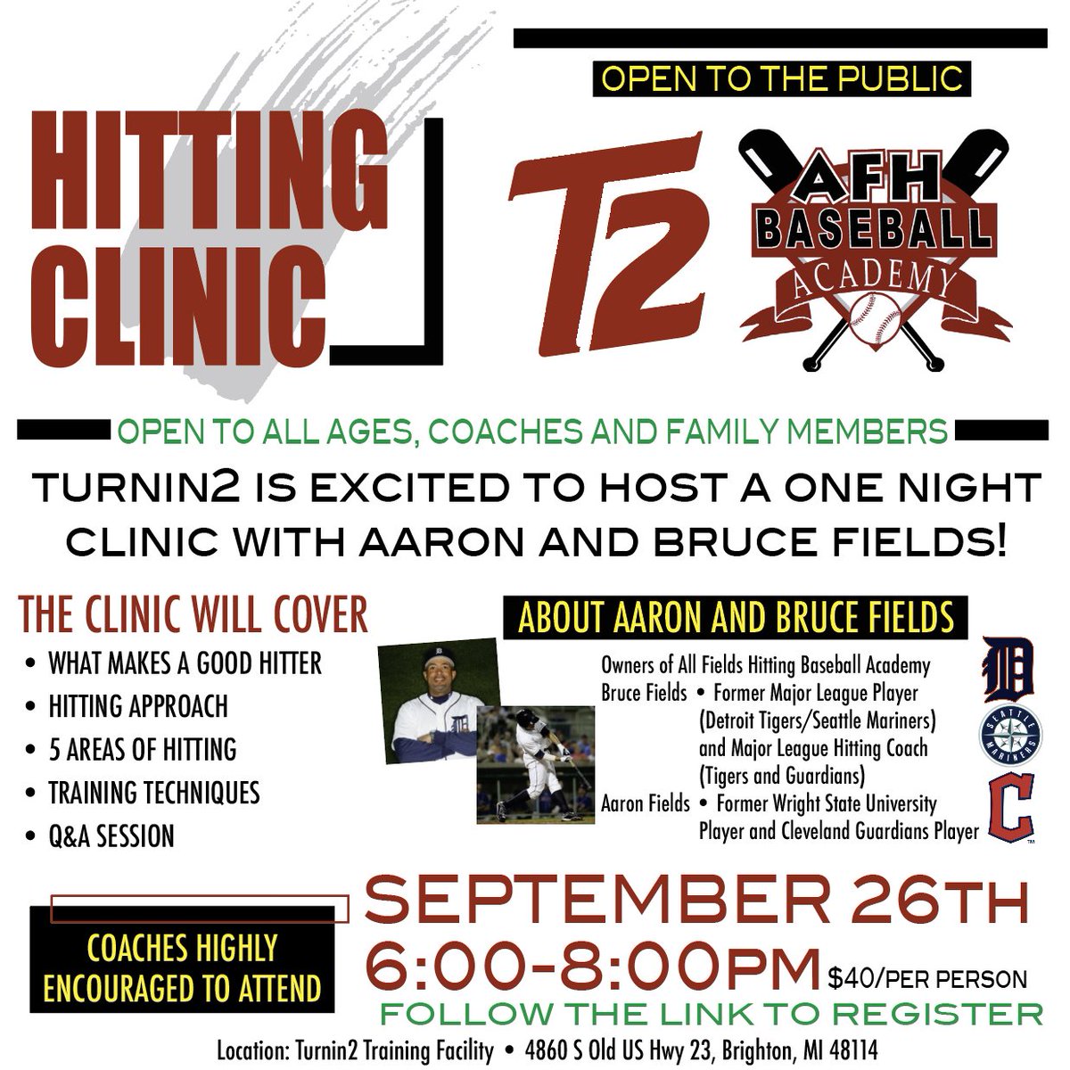 Turnin2Softball's tweet photo. Turnin2 is excited to host a one night clinic with Aaron and Bruce Fields! Make sure to register today! You are not going to want to miss this

https://t.co/FqXRTn8lJr https://t.co/ecEKkcSCju