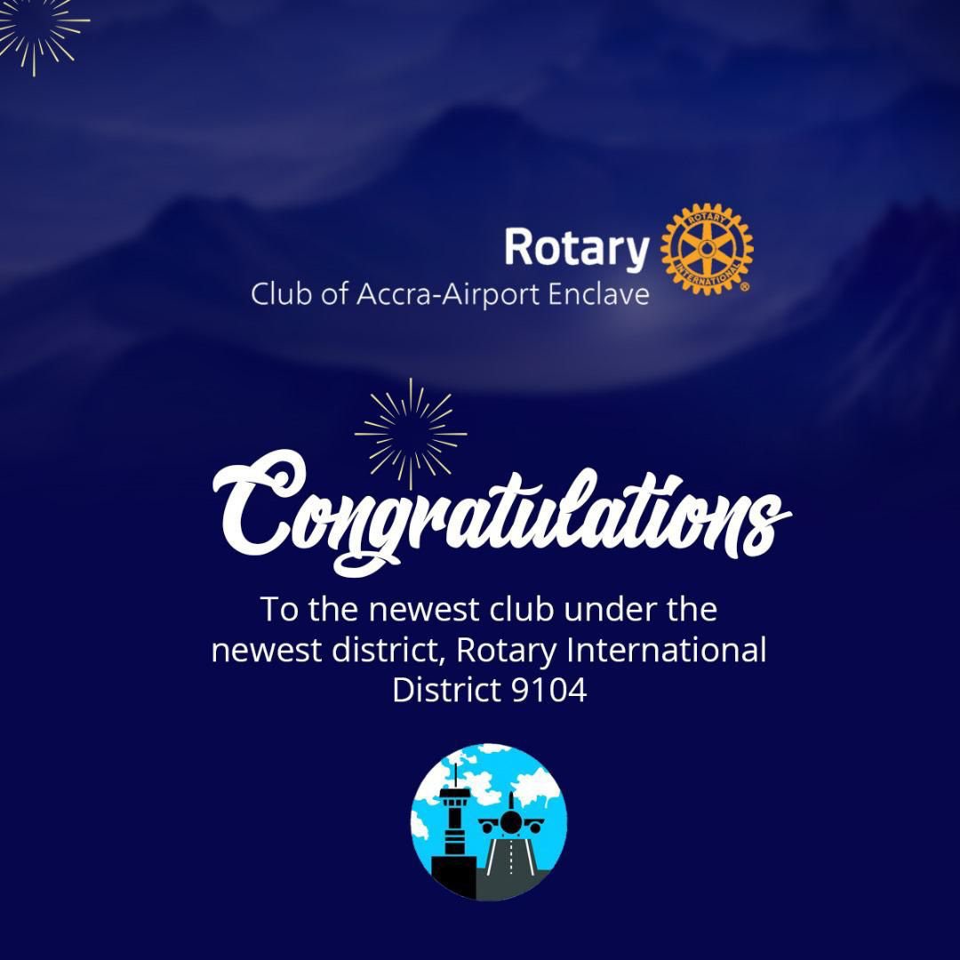 We did say August was all about growth & connections! We are expanding our Rotary community one new club at a time. Let us welcome the ROTARY CLUB OF ACCRA-AIRPORT ENCLAVE, the newest club under the newest district, @Rotary9104 🥳🥳.#accra-airportenclave #clubdevelopment #growth