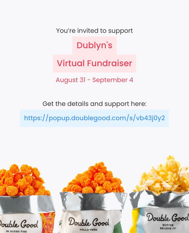 mrsjburnsie's tweet photo. Hi! I’m doing a virtual fundraiser selling Double Good ultra-premium popcorn for 4 days from Thursday, Aug 31 - Monday, Sep 4. Get all the details and support here: https://t.co/SiQReHd547 https://t.co/ykNpTm6Y90