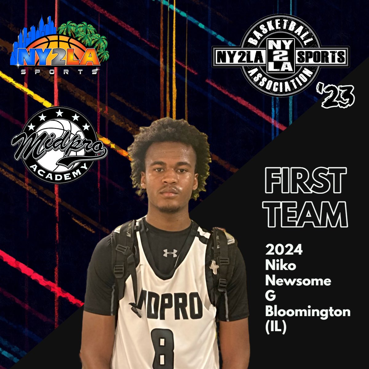NY2LA Basketball (@ny2labasketball) on Twitter photo 2023 NY2LA Basketball Association
<a href="/ny2lasports/">NY2LA SPORTS</a>
๐ 17U 1st Team Selection
Craig โNikoโ Newsome Jr.
<a href="/NikoNewsome/">๐พ๐ง๐๐๐ โ๐๐๐ ๐คโ ๐๐๐ข๐ค๐ฃ๐ฉ ๐๐๐ฌ๐จ๐ค๐ข๐</a>
Class: 2024
Position: G
Height: 6-5
Travel: <a href="/MidProAcademy/">Midwest Prospect Academy</a>
HS: Bloomington (IL) 2023 NY2LA Basketball Association
<a href="/ny2lasports/">NY2LA SPORTS</a>
๐ 17U 1st Team Selection
Craig โNikoโ Newsome Jr.
<a href="/NikoNewsome/">๐พ๐ง๐๐๐ โ๐๐๐ ๐คโ ๐๐๐ข๐ค๐ฃ๐ฉ ๐๐๐ฌ๐จ๐ค๐ข๐</a>
Class: 2024
Position: G
Height: 6-5
Travel: <a href="/MidProAcademy/">Midwest Prospect Academy</a>
HS: Bloomington (IL)