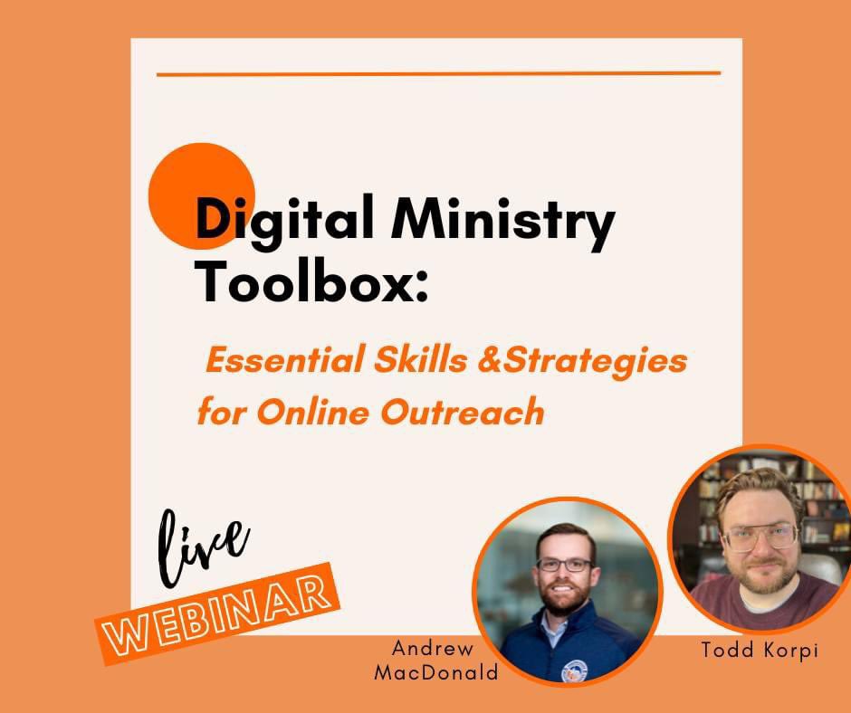ToddKorpi's tweet photo. Join @Aemacd and I on September 13 for a free webinar hosted by the @WheatonBGC Digital Mission Consortia on best practices in ministry in digital environments. It's going to be a great time!

Register here: https://t.co/yn7ayif2oI https://t.co/bStY6XZYtf