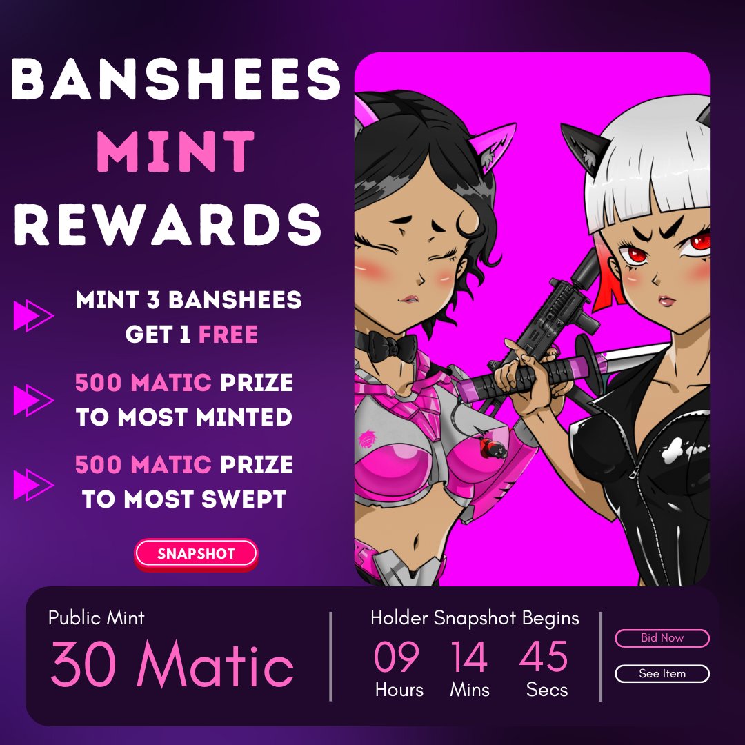 Eimainitza's tweet photo. #Banshees #NFT #mint #magiceden https://t.co/M5SCOTa0xH