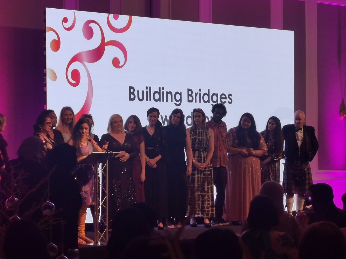 Huge congrats to the Building Racial Literacy team of @EdScotPLL @EducationScot on their well deserved award on building bridges. #SameeAwards