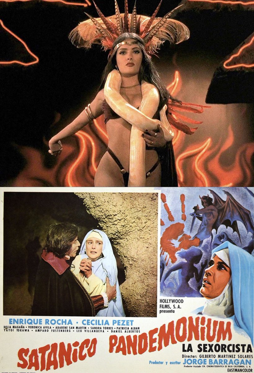 “Satánico Pandemonium” is a 1975 Mexican, nun-sploitation, horror movie, whose title was used as the name of Salma Hayek’s vampire queen in “From Dusk Till Dawn”.