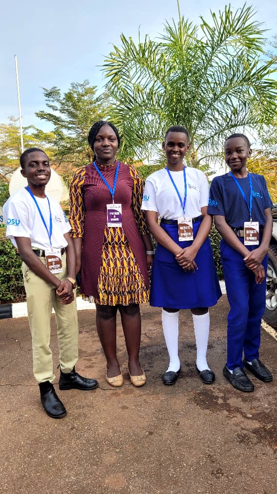 baptisthighsch's tweet photo. We welcome back our students and training team from the battle of brains from the  USDC 2023 debate  organized by Debate Society Uganda . Thanks to our team that made it to the semi finals out of the 28 outstanding schools and also coming out as second in public speaking . https://t.co/BNr9v5lahe