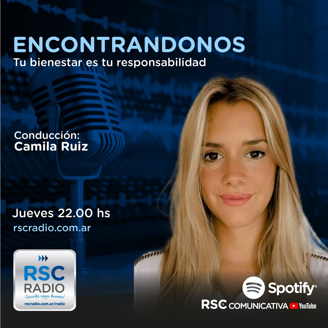 EN EL AIRE “ENCONTRÁNDONOS” tu bienestar es tu responsabilidad, con la conducción de Camila Ruiz y junto a la mejor música. Escuchá: bit.ly/2ZHy9eH #escuchacosasbuenas