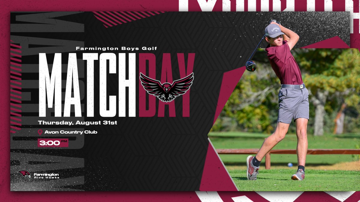 FHS_RiverHawks's tweet photo. The 2023 Fall Season starts TODAY!

Good Luck to the FHS Boys Golf team as they travel to Avon Country Club for a matchup against the Avon Falcons!

#SOAR https://t.co/iqqRtZM0WQ