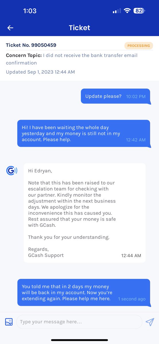 edryanlorenzo's tweet photo. Hello @gcashofficial you promised to give back my money (50,000 PHP) in 2 days. 

After 2 days ito bibigay nyong update? Naka ilang beses na ako nag follow up! 

PLEASE HELP ME HERE. KINDLY RT THIS PARA MABIGYAN NG ACTION NG #GCASH #Gcash https://t.co/PHFPsdGqSJ