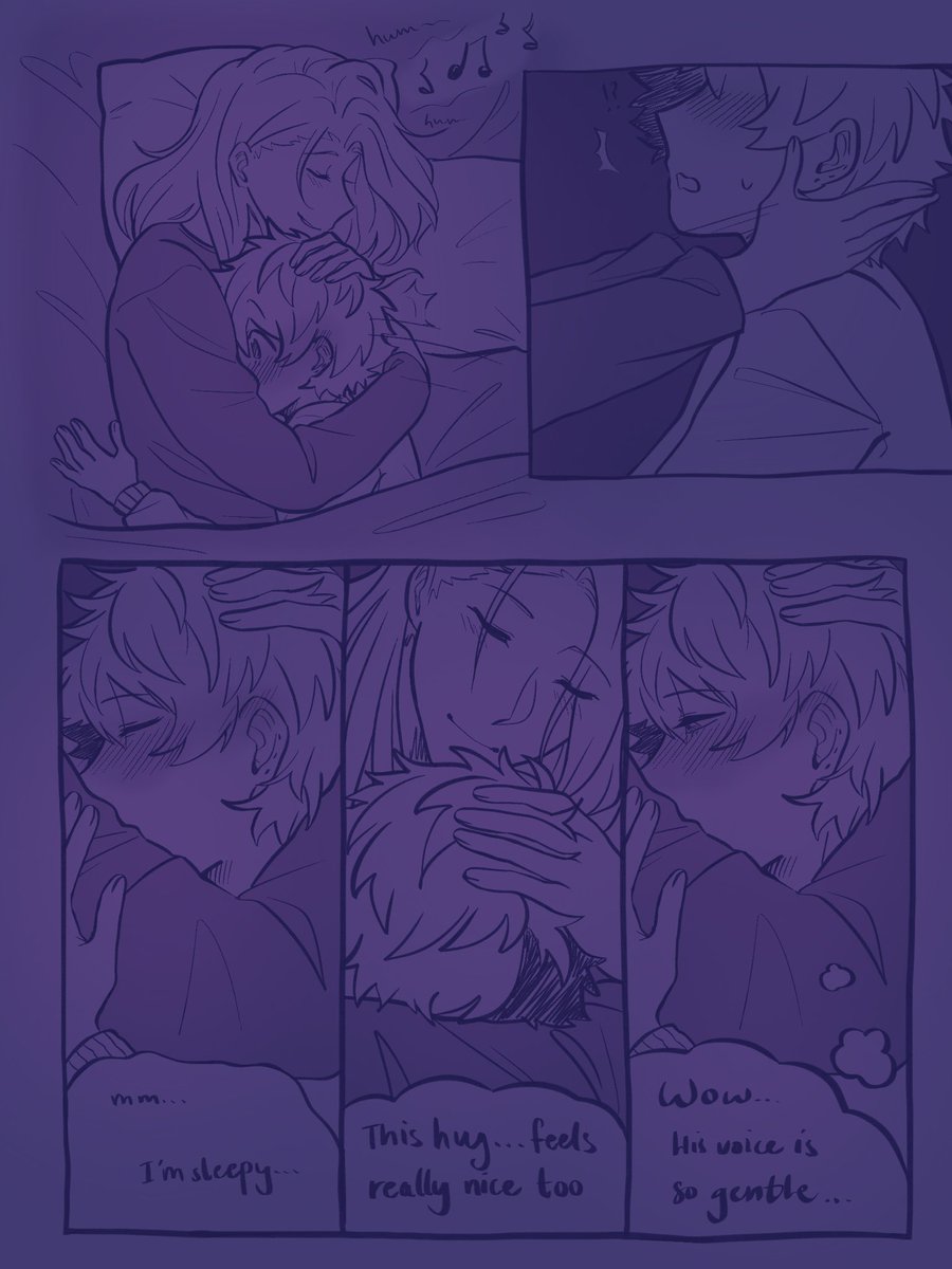 WiggleWaggle9's tweet photo. #a3rarepairs2023
Aha,, super late for rarepair week im sorry😭 I started this super early but life got in the way

Anyway here’s Azutai for day 1’s prompt: Gentle voice/firm hand! Taichi says he has trouble sleeping but really hes just up all night thinking about azuma🥰 https://t.co/VQquAdhUXN