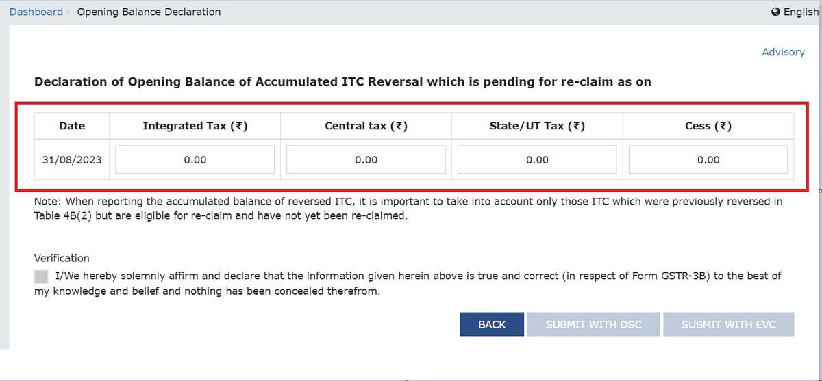 AbhasHalakhandi's tweet photo. Electronic Cred Reversal &amp; Reclaimed Statement🧵

Window for entering Opening Bal. of ITC already reversed till Jul23(M)/Jun23(Q) but RECLAIMABLE,is open till 30thNov 

Opening Bal,once entered can be amended 3 times till 31st Dec

Fresh reporting not available post 30th Nov https://t.co/rhh5xFoEaP