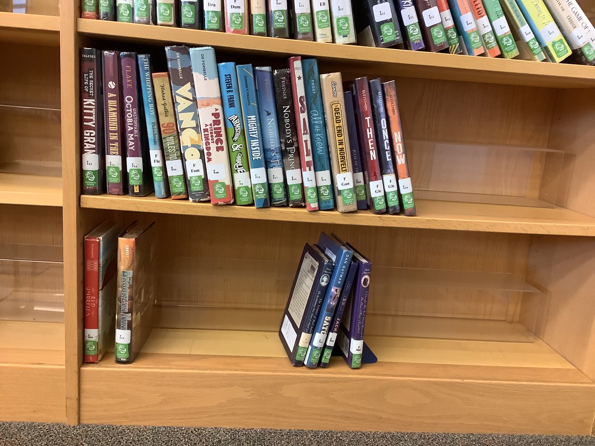 WMS_WolfDen's tweet photo. 6th grade has finished checking out, and now there are no more @alangratz books. Just a gaping emptiness where they belong. Students are passionate about his historical fiction. #wmsreads @APSLibrarians @BoykinBryan @MsHanReads @MaryKaderaVA #WnEverything https://t.co/DsqXwJrdNZ