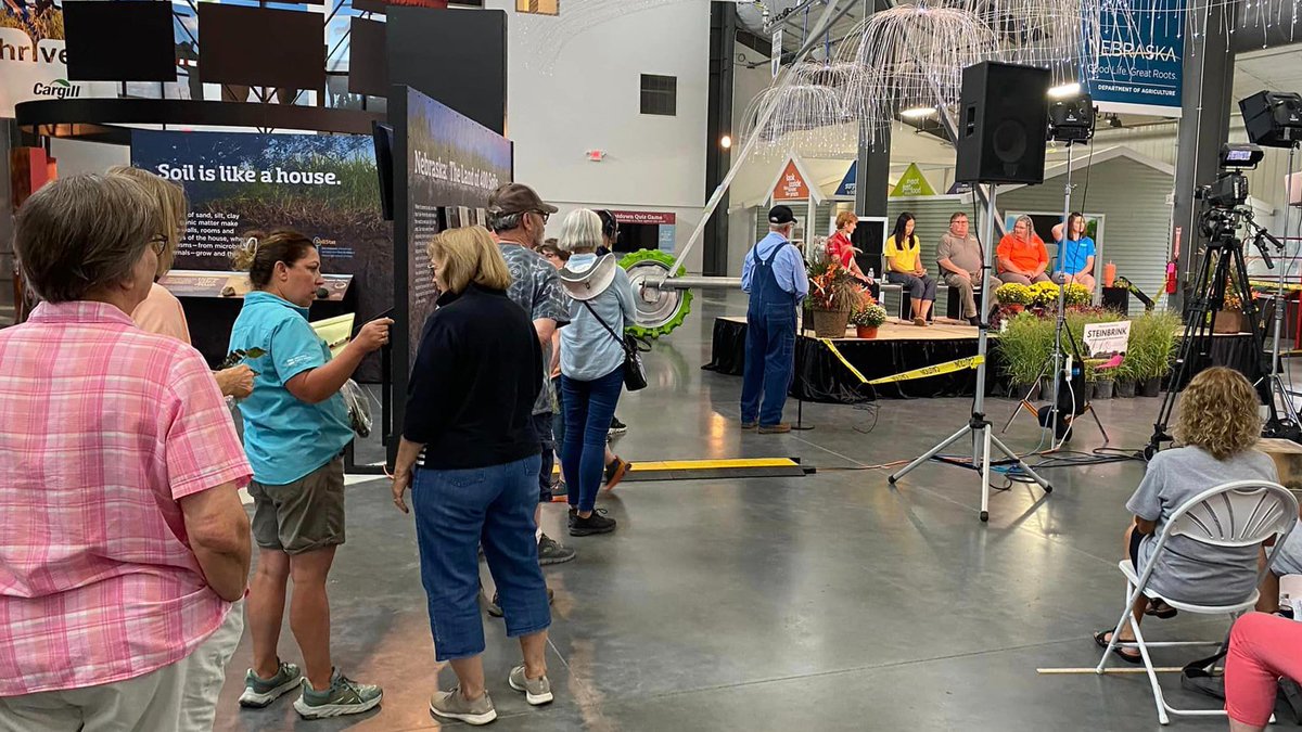 NebPublicMedia's tweet photo. Thanks to everyone who joined us for our live taping of "Backyard Farmer" at the Nebraska State Fair. #NebExt #NEStateFair https://t.co/W4GqRW5EW2
