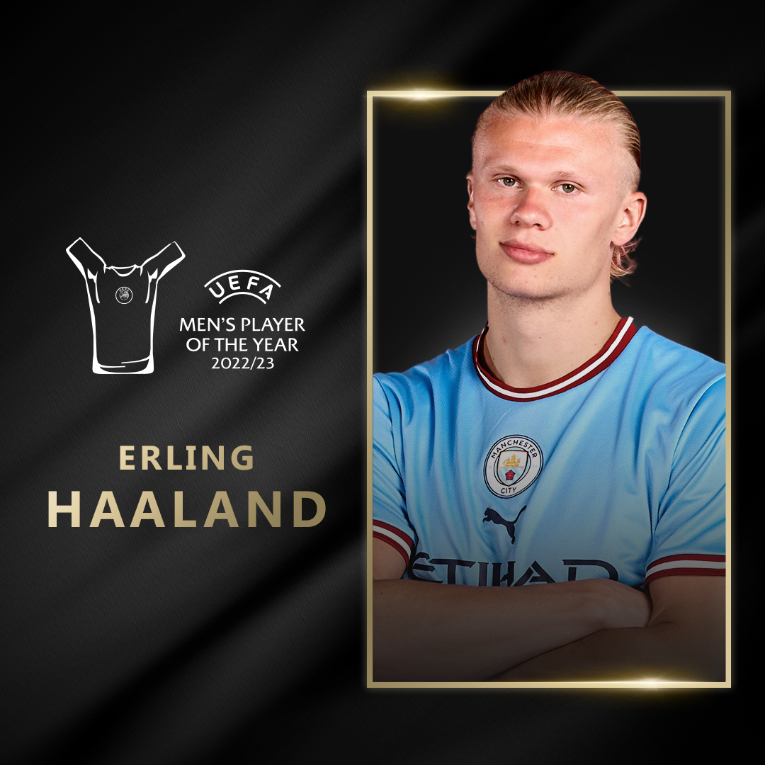 LigadeCampeones's tweet photo. 👏👏👏 El Jugador del Año de la UEFA es @erling 🏆

#UCL | #UEFAawards | @ManCityES https://t.co/GA2zJf7dYg