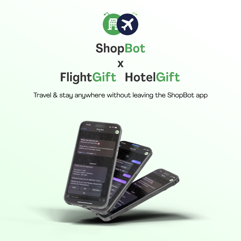 Travelling just got interesting...

Book Flights and Hotels with $SHOP ✈️

Now Live on ShopBot!