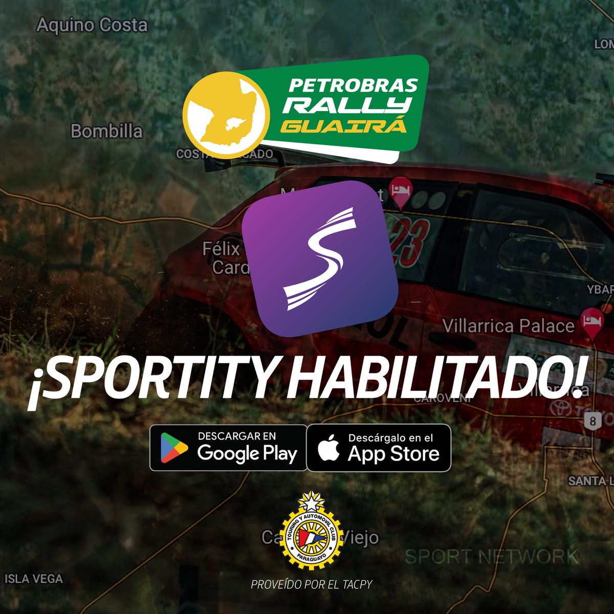 Las coordenadas que más necesitarás ya se encuentran disponibles para el #PetrobrasRallyGuairá23 🏁

✅ Enlaces vía Google Maps a los tramos
✅ Resúmenes de carrera (distancias y horarios)
✅ Lista de inscriptos y ¡tiempos online durante la carrera!

Password: 6CNR2023