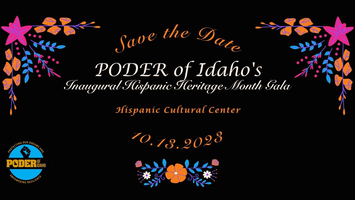 PoderofID's tweet image. ◾🔸SAVE THE DATE 🔸◾

You're invited to attend our Inaugural Hispanic Heritage Month Gala on Friday, October 13th! Tickets or tables for purchase &amp;gt;&amp;gt;&amp;gt; givebutter.com/ihhmgala23

Want to sponsor? Contact Raquel Reyes at raquel@poderofidaho.org.