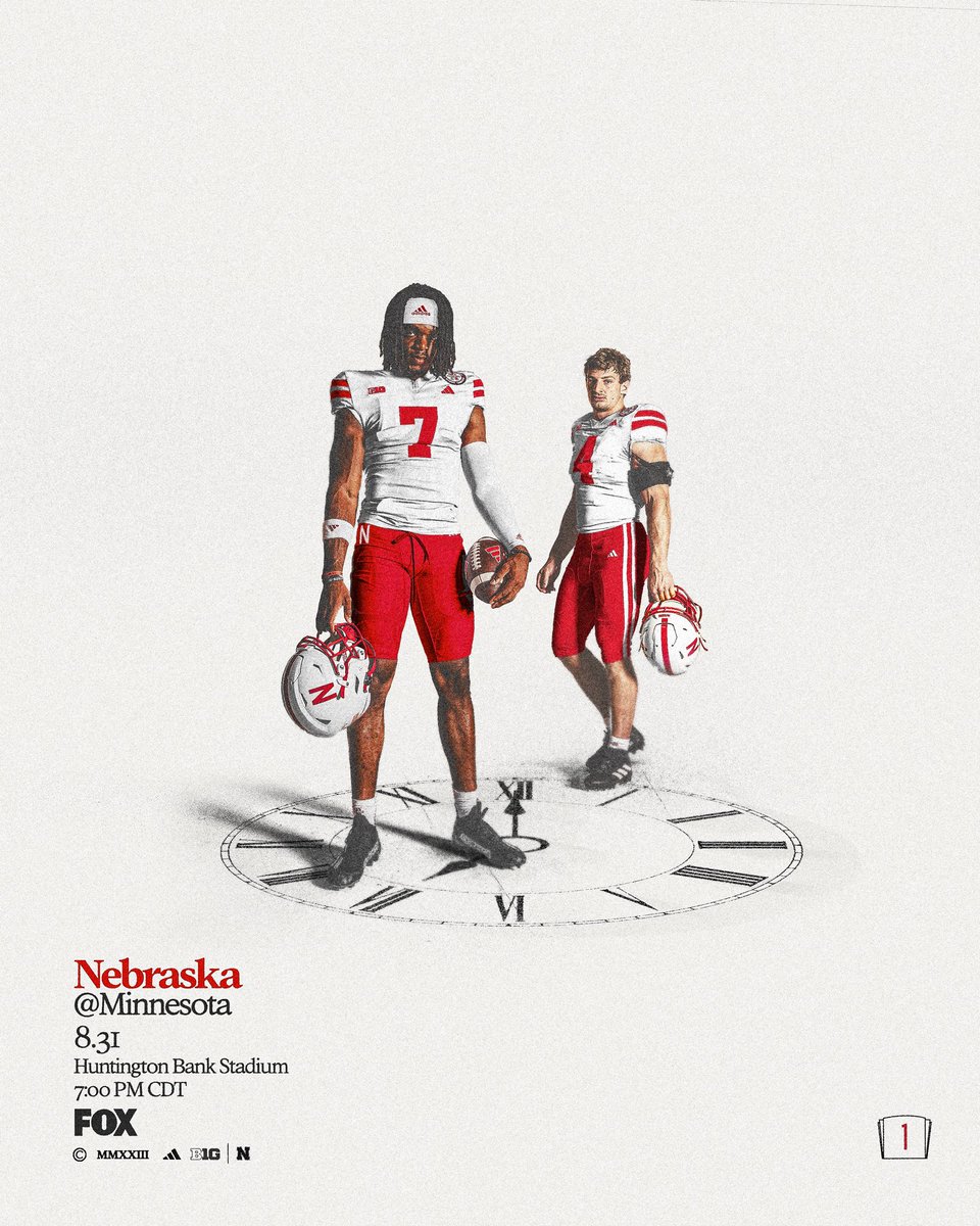 HuskerFootball's tweet image. 𝟖.𝟑𝟏 🕖

#GBR x #WhatsNExt!