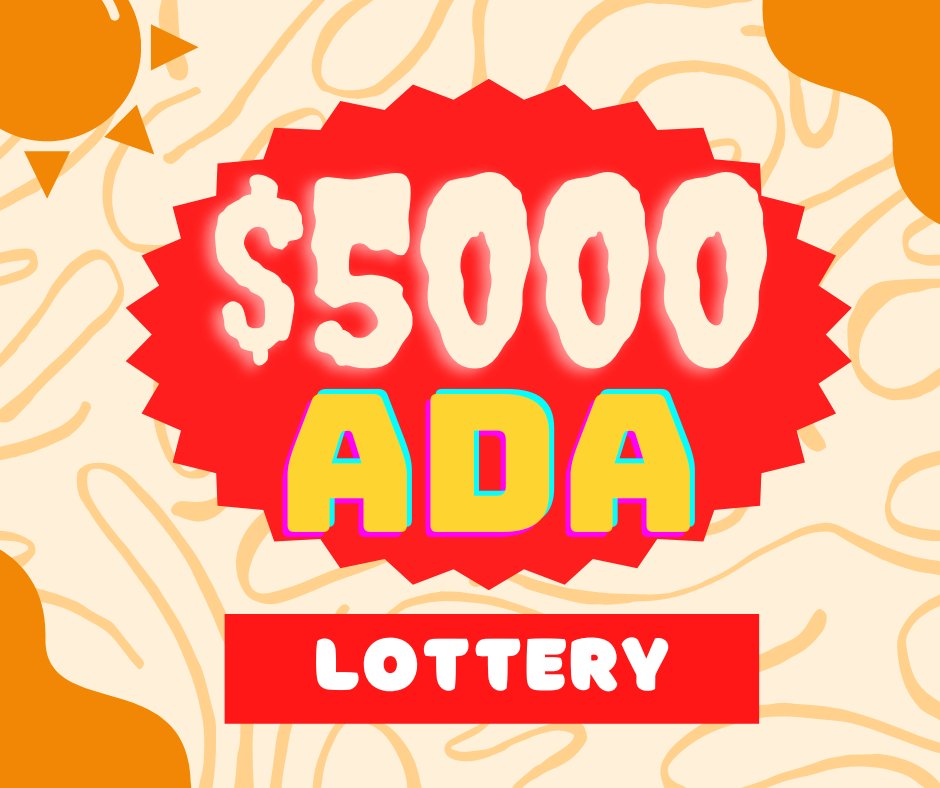 ADAArenafin's tweet photo. 🎉🔢 Ready for some excitement? Introducing the Lottery! 🚀

🏆 Prize Pool: $5000 ADA
🎫 Lottery Number: [3-digit &amp; 1-letter]
💰 Entry Price: 10 ADA
📅 Draw Date: September 15th
🎥 Draw on Live Stream: Transparent

Dm to buy Entry

#Cardano #Ethereum #XRP #Giveaways #NFTGiveaway https://t.co/OgHEDeU602