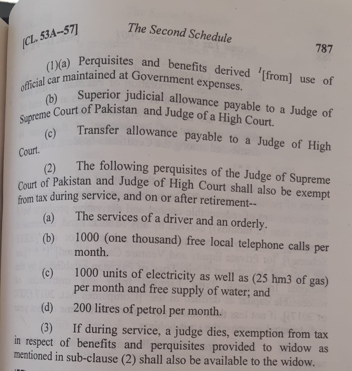 HamidMirPAK's tweet photo. Dear ⁦@anwaar_kakar⁩ please read the exemptions from tax available to the judiciary. As per clause (2)(c) of the second schedule of the income tax ordinane 1000 units of electricity are exempted from tax. 
Somebody misguided you about the exemptions. https://t.co/PNgLddVSfR