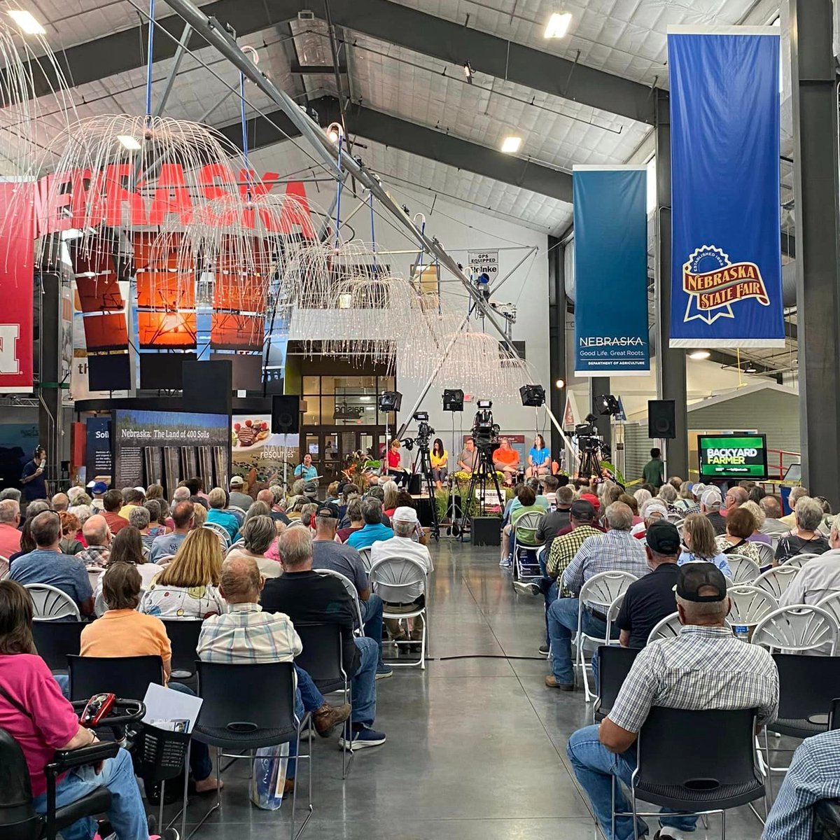 NebPublicMedia's tweet photo. Thanks to everyone who joined us for our live taping of "Backyard Farmer" at the Nebraska State Fair. #NebExt #NEStateFair https://t.co/W4GqRW5EW2