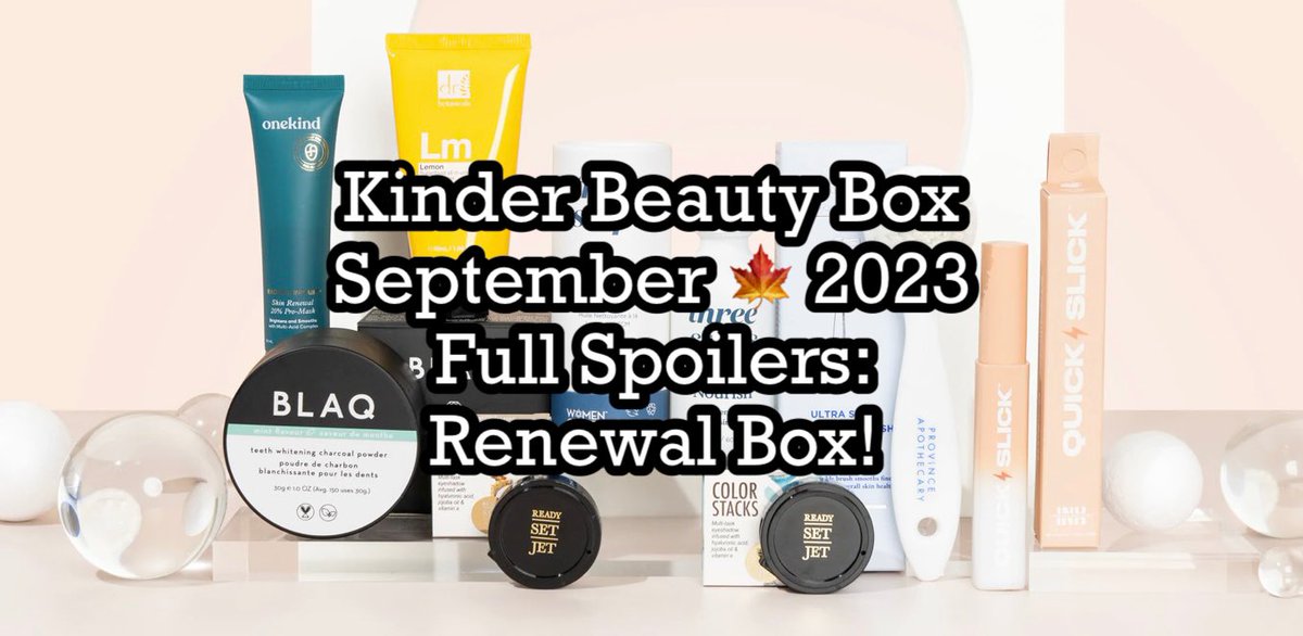 BeautyAmaB1's tweet photo. *💄* New Video Alert *💄* Kinder Beauty Box September 🍁 2023 Full Spoilers: Renewal Box! | BeautyAmaB. 

https://t.co/JPGRZw0BqT https://t.co/AJ3mH4zXi3