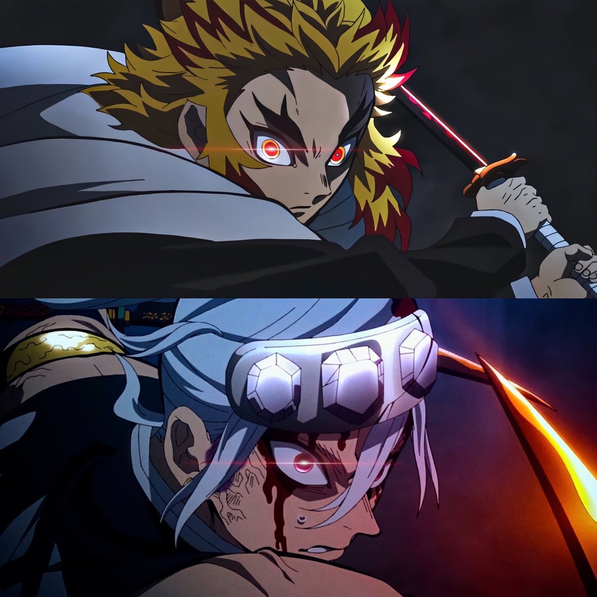 DemonSlayerPS's tweet image. Rengoku and Uzui