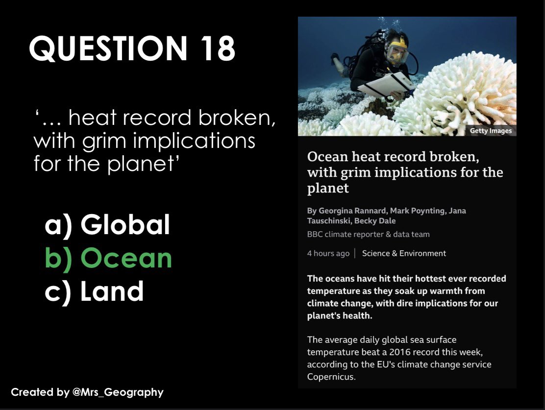 Mrs_Geography's tweet photo. How much attention have your geographers paid to the news over the summer…

Here’s a 🆓 35 question ‘complete the headline quiz’ to get them back into a #geography mindset &amp; ready to embark on their 2023-2024 academic year 

https://t.co/4WjNDKYNeL

#teacher #geographerteacher https://t.co/0ZP3iikGy0