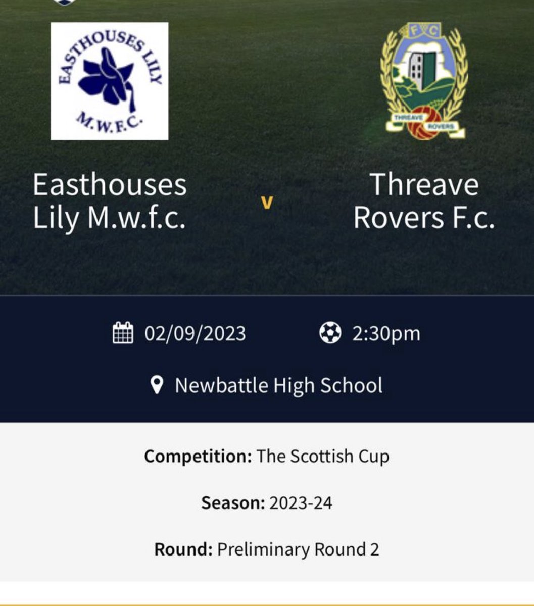 This weekend we are in <a href="/ScottishCup/">Scottish Gas Scottish Cup</a> duty when we play <a href="/ThreaveRoversFC/">Threave Rovers FC</a> 

Adults £7 Concession £3 U16 free 

We need the full community behind the boys so hopefully we see yous all there 

Cmon the Lily ❤️🇦🇹