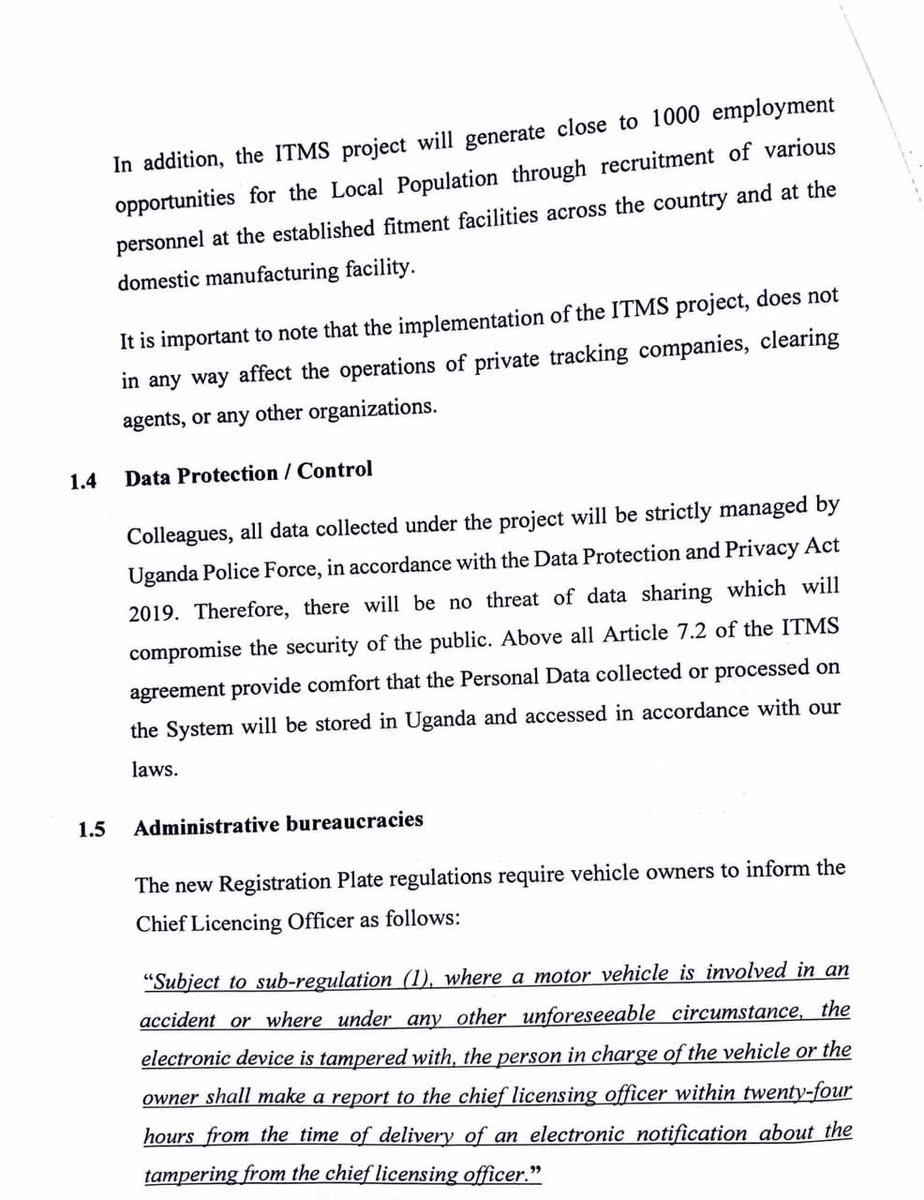 ETradeUG's tweet photo. Yesterday on Wednesday 30th August, the Ministry of Security issued a brief to KACITA on the implementation of the digital plates system.
This brief attempts to address issues on data privacy, administrative bureaucracies, unemployment & security.
Thoughts?
#digitalplates https://t.co/QZxtvT51Eq