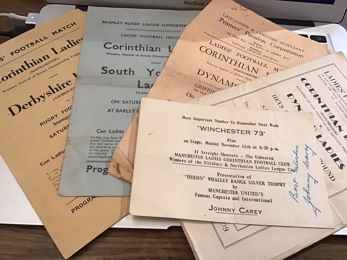 Delighted to say that today I interviewed a 90+ year old woman who played for Manchester Corinthians at formation in 1949. Incredible meeting her &amp;hearing her stories. If all goes to plan she’ll be coming to our plaque unveiling commemorating the history of this pioneering team.