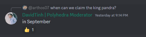TheBCR142's tweet photo. Who's ready for the Pandra King?! #polyhedra #layerzero #zkbridge #zknft #zkmessage #zkevm #ethereum #nft #nftbridge #pandraking #pandralia #bnb #bsc #polygon #matic #celo #combonetwork #mantanetwork #opbnb #coredao #mantlenetwork #mantle #legendary https://t.co/LBYjDaF6oJ
