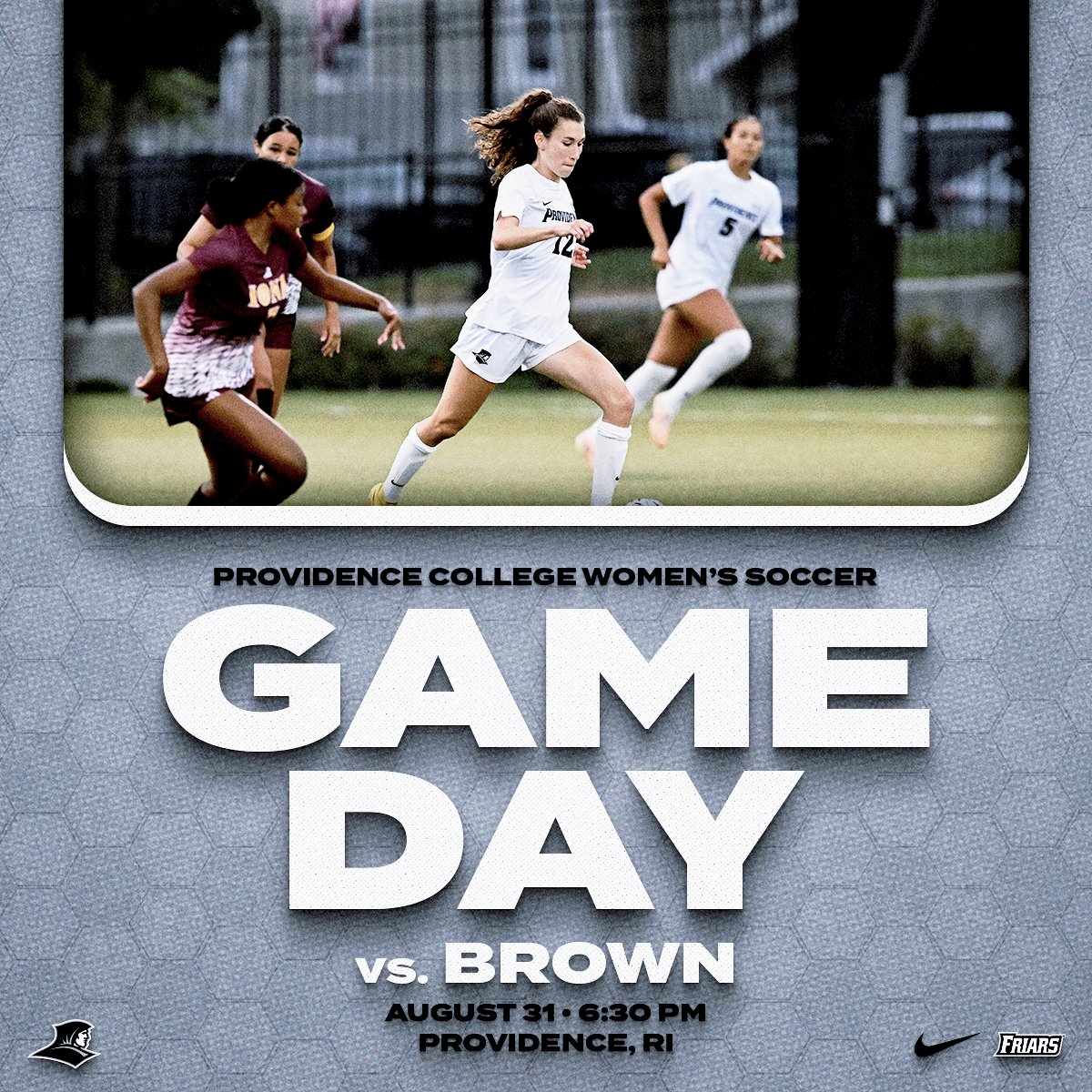 Matchday 4 for @PC_WomensSoccer as they host RV @BrownU_WSoccer in a battle of unbeatens for the 'City Championship!' It's @IvyLeague vs @BIGEAST 
Join me at 6:30 PM ET on @FloFC_ @flosports for all the action!
#GoFriars #GoBruno #4TheCity ⚫️🐻⚽️