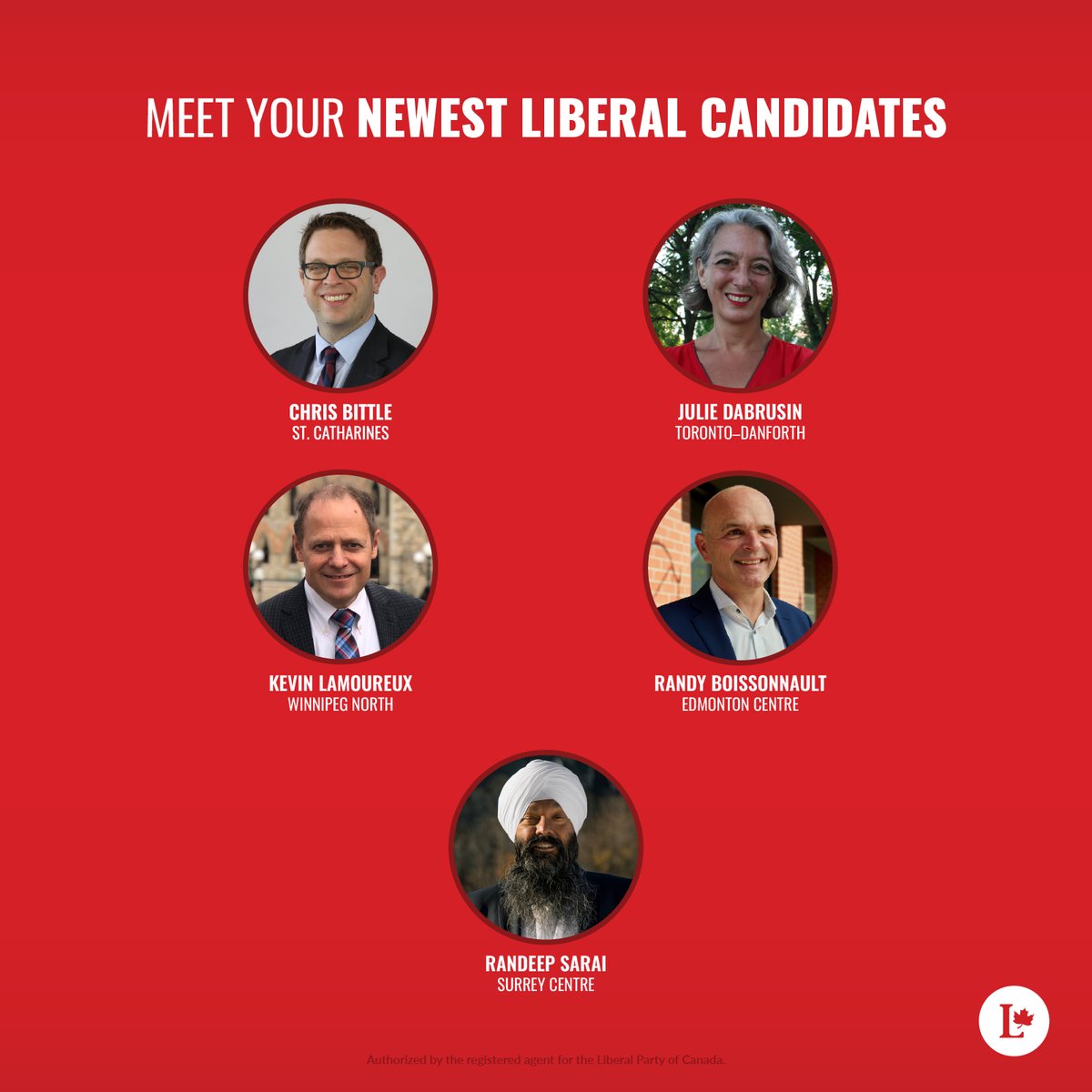 liberal_party's tweet photo. We have the team and the plan to keep delivering on the priorities that matter most to you and all Canadians.

Meet our latest #TeamTrudeau candidates! ⬇️ https://t.co/hFdAi6KEKR