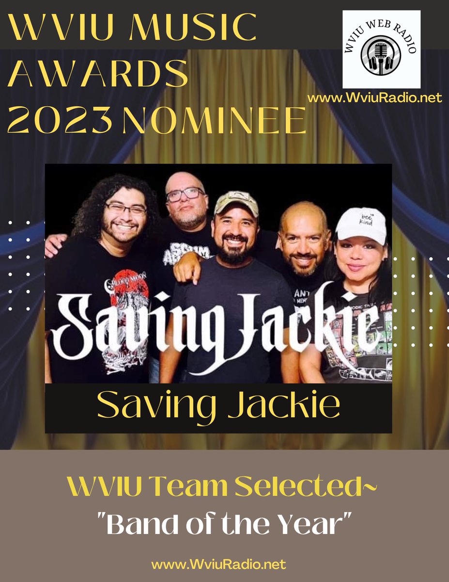 savingjackie101's tweet photo. We’ve been Nominated for
!!!! Band Of The Year 2023 !!!!
.
Voting begins on September 1st via https://t.co/ikViUYgX8G!
So, please be sure to lock in your VOTE for Saving Jackie
#savingjackie #raprockmusic #worldwide #radio #wviu https://t.co/OVoufaMOUz