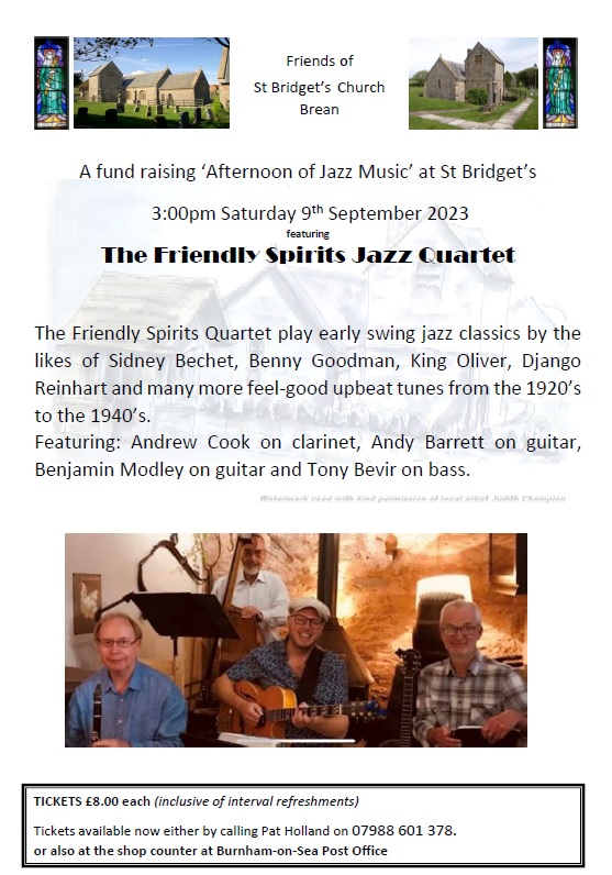 Afternoon of Jazz Music at St Bridget's Brean