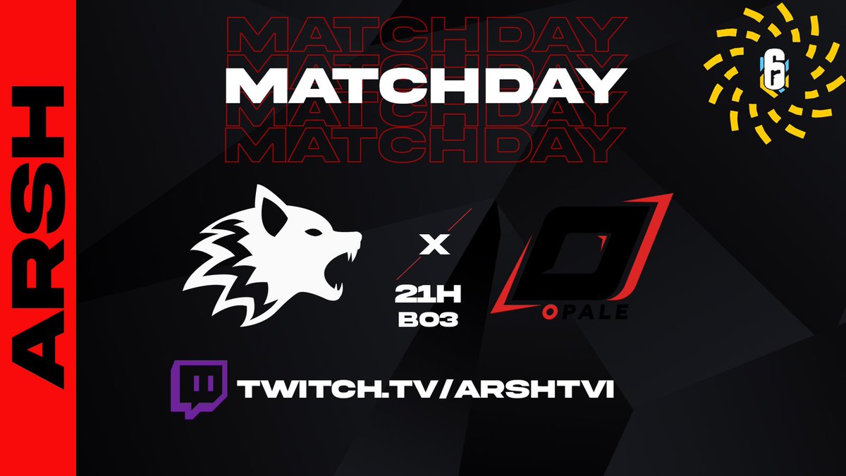ArShesports's tweet photo. ⚠️Matchday⚠️

Nous joureons contre la @opale_esport ce soir a 21h pour les quarts de finale lb d'@ELC_EsportsR6.

Le match sera cast sur la chaine https://t.co/LKg84ZMRlJ

#AllForArsh 💪 https://t.co/KgaXamzeUw