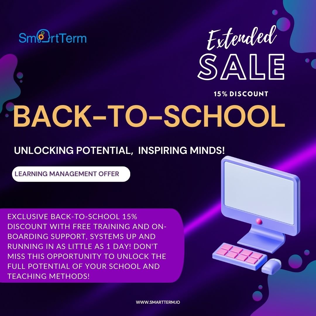 smarttermlms's tweet photo. Exciting News!🎉
Our back-to-school sale has been EXTENDED! 
Don't miss out on this phenomenal opportunity. Sign up today to unlock the full potential of your educational journey!
#BackToSchoolSuccess #UnleashInnovation

Sign up below:
https://t.co/ZPkLTQ1cdD https://t.co/8wOYFdkpUm
